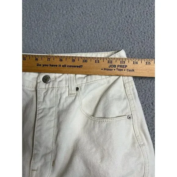 Empyre Tori Cargo Jeans 2 High Rise Baggy Wide Leg Y2K White Denim Pants XS - Picture 14 of 16